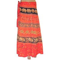 Rajasthani Printed Long Wrap Skirt