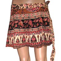 Rajasthani Print Mini Wrap Skirt