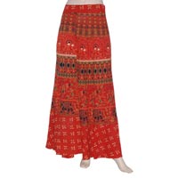 Women Long Wrap Skirt