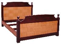 Wooden Bed with Melamine Polish