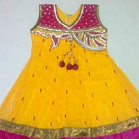 Yellow Mini Anarkali Suits