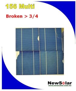 156*156 Multi 2BB Broken cells>3/4 Solar Cells