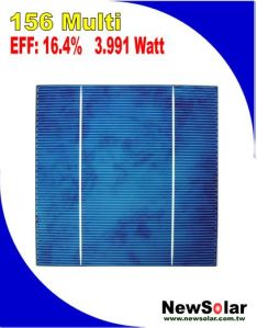 156 Multi B Grade 16.40% (3.942) Solar Cell