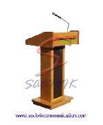 Wooden Podium with Pa System
