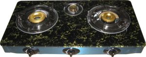 Tempered Glass Three Burner Free-standing Gas Stove