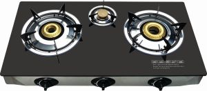 tempered glass Three Burner Gas Stove 720*380*7mm