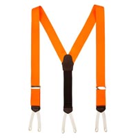 Handmade Orange Grosgrain Suspenders Made in Usa