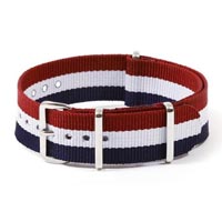 Nato Strap Watch Band Center Line Stripe - Red White Blue