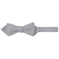 Oxford Grey Cotton Diamond Tip Bow Tie