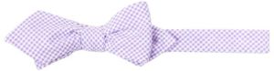 Seersucker Lavender Check Diamond Tip Bow Tie