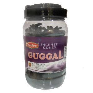 Tridev Guggal Incense Cones Jar 500 Grams