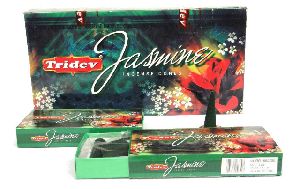 Tridev Jasmine Incense Cones 12 Packs Box