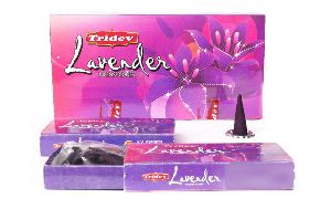 Tridev Lavender Incense Cones 12 Packs Box