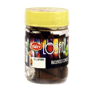 Tridev Loban Incense Cones Jar 225 Grams