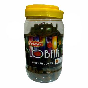 Tridev Loban Incense Cones Jar 500 Grams