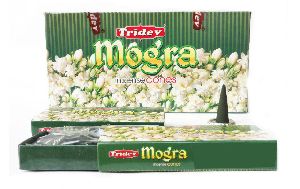 Tridev Mogra Incense Cones 12 Packs Box