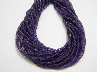 Amethyst Micro Faceted Rondelle Beads