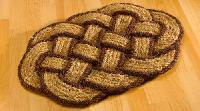 Coir Rope Mat,  Loverknot Natural Fancy Mat