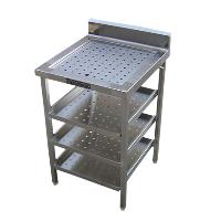 Clean Glass Perforated Top with 3 Shelves