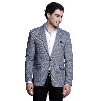 MSG Navy Solid Party Wear Blazers
