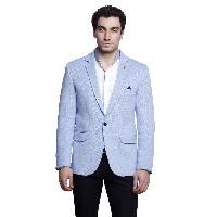 MSG Sky Blue Solid Party Wear Blazers