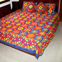 Hand Knitted Kantha Work Bed Sheets