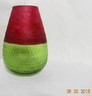  1004 Double Colored Glass Flower Vase