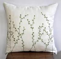 hand embroidered pillow cover