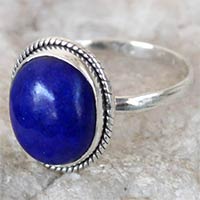 2.5 Gm Lapis Lazuli Gemstone 925 Sterling Original Silver Ring