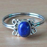 2Gm Lapis Lazuli Gemstone 925 Sterling Silver Ring