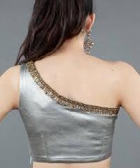 one shoulder saree blouse