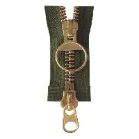 antique brass zipper