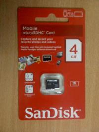 Sandisk 4gb Micro Sd Card Retail Packing