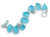 Aqua Seaglass Bracelet