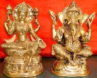 Brass Luxmi Ganesh statue