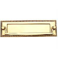 Brass Georgian Letter Plate with Knocker- Ad- 1073