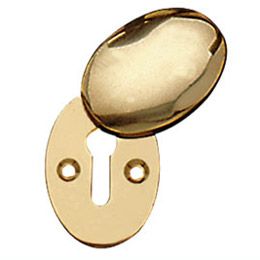 Brass Victorian Escutcheon Oval  Ad-1036