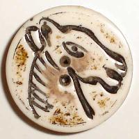 Carved Horn Button - 07