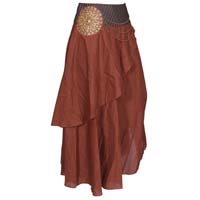 Bushman Coffee Cotton Skirt
