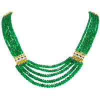 Ethnic Emerald Bead Necklace