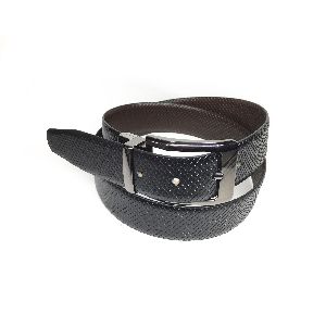 Leather Fish Print Reversible Belts