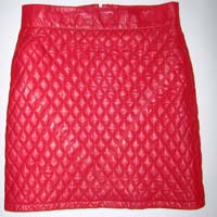 Ladies Leather Quilted Skirts