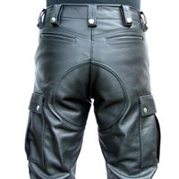 Mens Motorbike Real Leather Side Lace Black Biker Trouser Motorcycle J   Star Enterprize Ltd