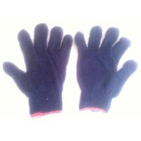 Blue Knitted Hand Gloves