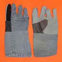 Jeans Leather Hand Gloves