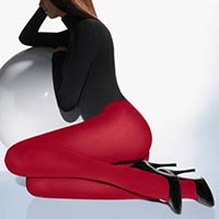 Hot Red Opaque Tights