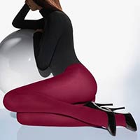Opaque Burgundy Tights