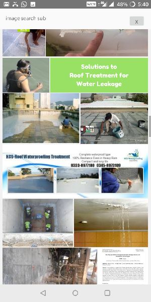 Water proofing treatment leakage solution