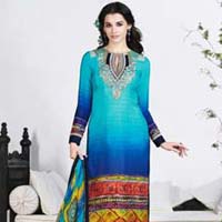 Blue Multi Fancy Salwar Suit