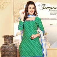 green color pattiala suit